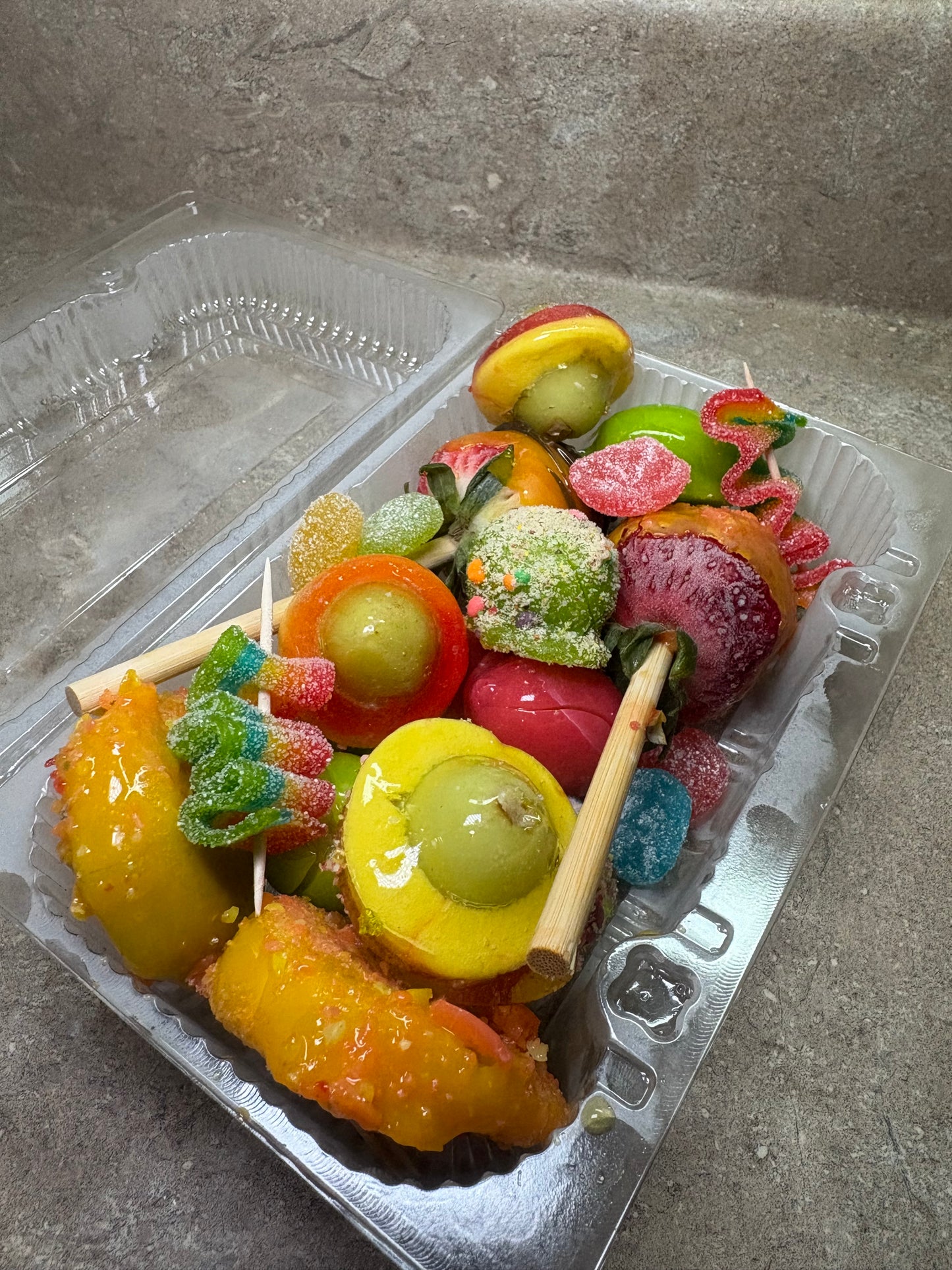 Peach Ring Wrapped Grapes