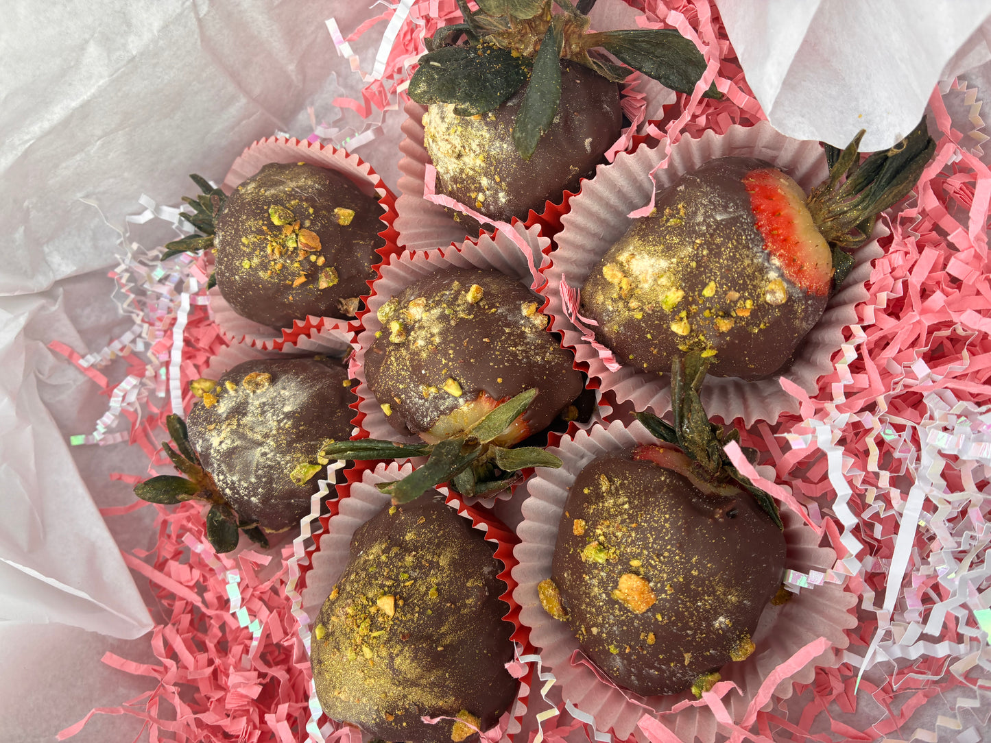 Dubai Chocolate Covered Strawberries