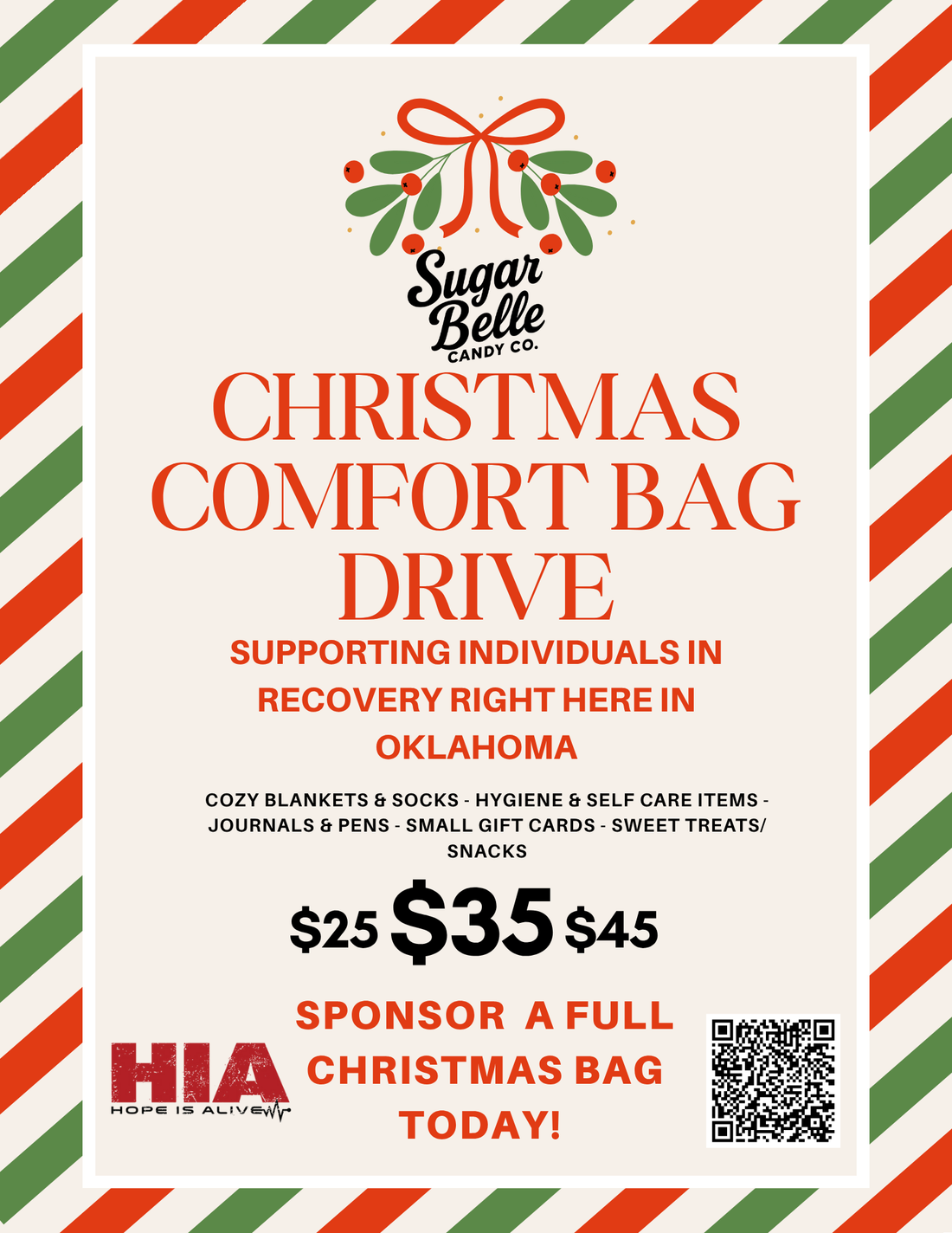 Spreading Hope This Season: Sugar Belle Candy Co.’s Christmas Comfort Drive With Hope Is Alive Foundation