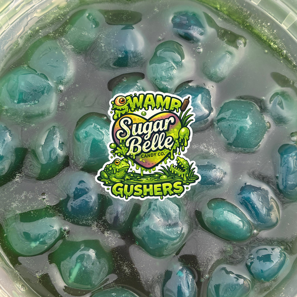 Sugar Belle Swamp Gushers | Extra Sour Candy Gushers with Reusable Sour Swamp Sauce