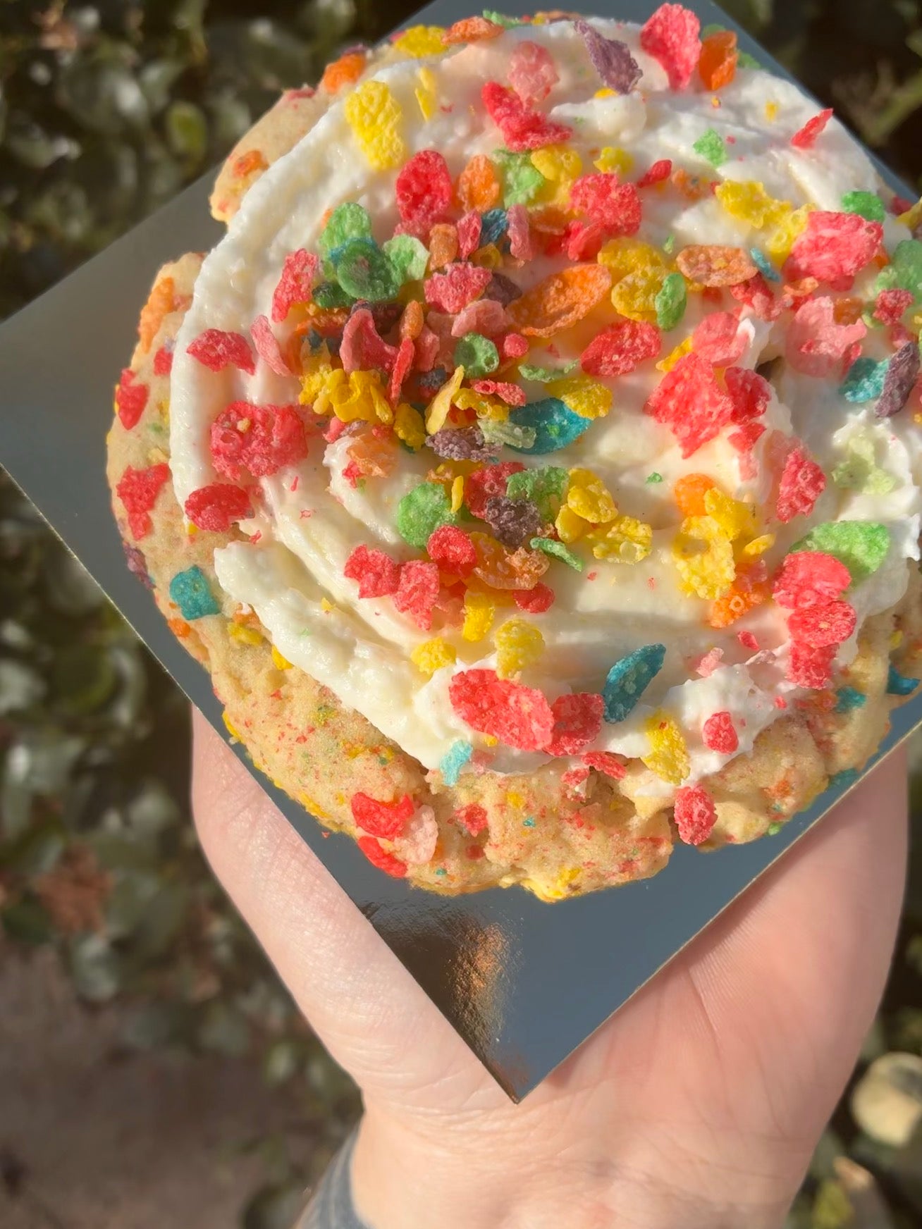 Fruity Pebble Colossal Cookies