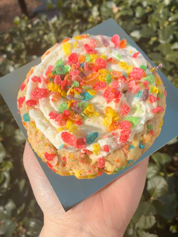 Fruity Pebble Colossal Cookies